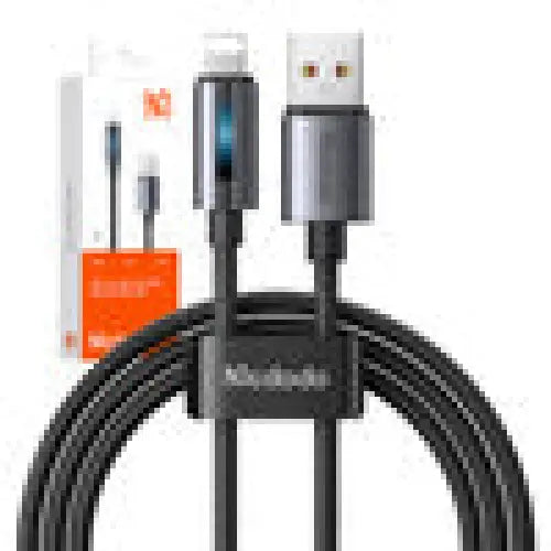 Mcdodo CA-5660 USB-A to Lightning cable with flashing light 1.2m (black) - USB to Lightning<<<USB cables<<<GSM