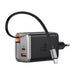 McDodo CH-4100 67W GaN 2-in-1 USB-C + A charger 65cm USB-C cable black - mains chargers<<<Chargers<<<GSM
