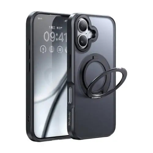 McDodo PC-4931 MagSafe case for iPhone 16 Plus with stand (black) - Protective cases for smartphones<<<Cases<<<GSM