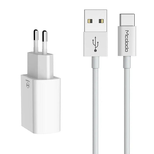 Mcdodo USB Dual Charger CH-6721 (EU) Type-C 1m Travel set (white) - mains chargers<<<Chargers<<<GSM
