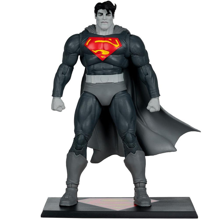 DC Multiverse Superman (The Dark Knight Returns) Black & White Accent Edition Gold Label Figure 7in