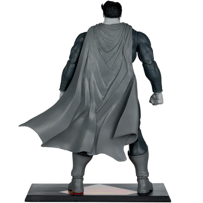DC Multiverse Superman (The Dark Knight Returns) Black & White Accent Edition Gold Label Figure 7in