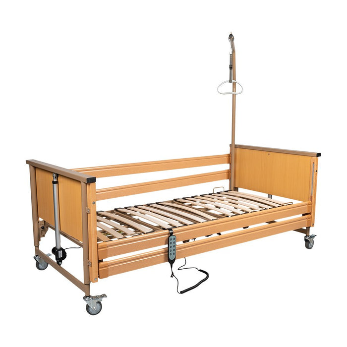 Electric rehabilitation bed carebed smart VITEA CARE Wooden bed surface
