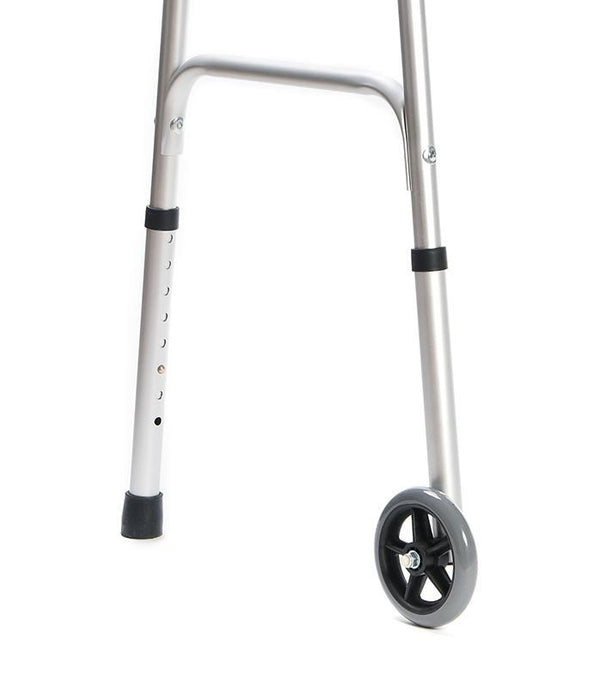 Walking frame rehabilitation with wheels