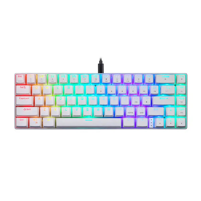 Mechanical gaming keyboard Motospeed CK67 RGB (white) - Wired<<<Keyboards<<<Gaming<<<InnproXML