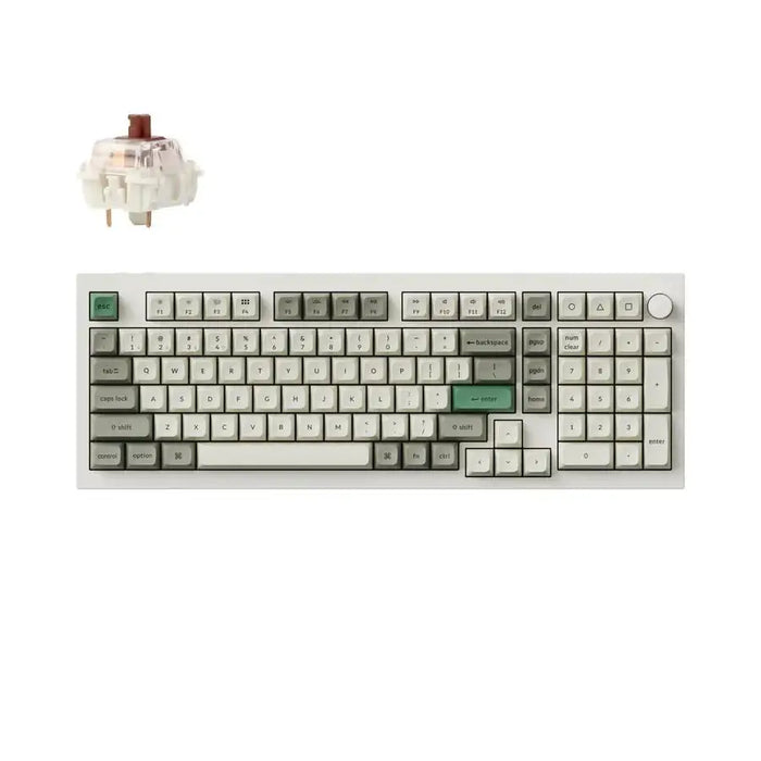 Mechanical keyboard Keychron Q5 Max QMK Shell White - Gateron Jupiter Brown - Геймърски клавиатури<<<Геймърска