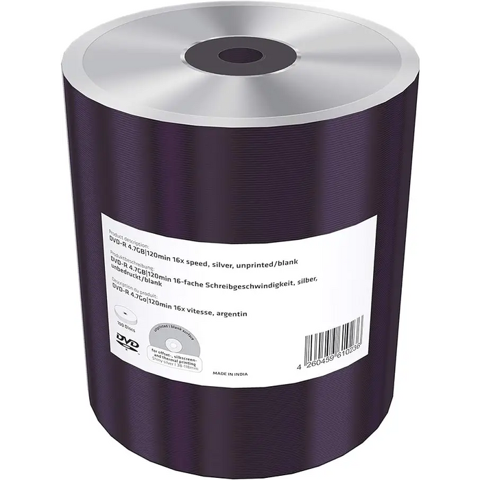 MediaRange DVD-R 4.7GB|120min 16x Unprinted 100 pcs. in cellophane - CD/DVD<<<Оптични носители<<<MediaTrade