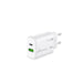 MediaRange Fast charging adapter 25W GaN 1x USB-C and 1x USB-A White - Адаптери за зареждане<<<Кабели и