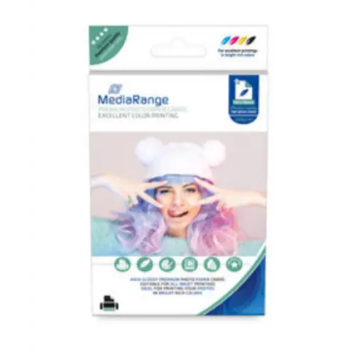 MediaRange Photo paper 100 x 150mm 50 pcs. Glossy - Тонери и хартия<<<Аксесоари<<<MediaTrade