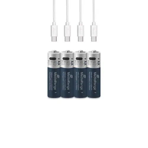 MediaRange Rechargeable USB-C Li-ion batteries Mignon AA I 1.5 VI 1,400 mAh 4 pieces - Други