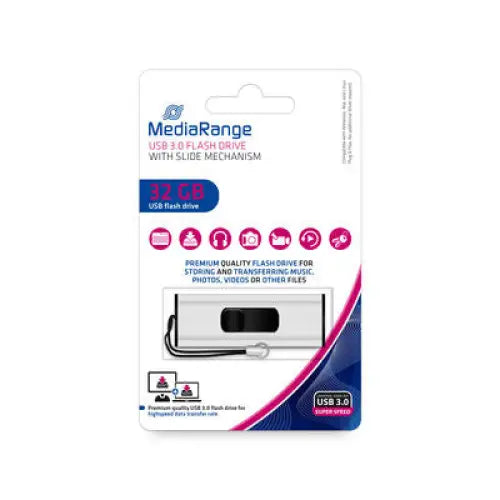 MediaRange USB 3.0 Flash Drive 32GB - USB флаш памети<<<Памети<<<MediaTrade