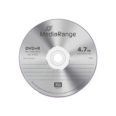 MediaRange DVD+R 4.7GB I 120 min, 16x, 50 pieces in cellophane