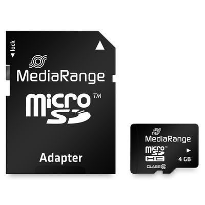 MediaRange Micro SDHC Card 4GB Class 10
