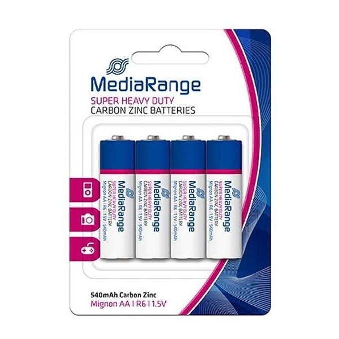 MediaRange Batteries AA|R6|1.5V, 4 pcs