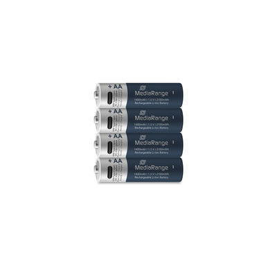 MediaRange Rechargeable USB-C Li-ion batteries, Mignon AA I 1.5 VI 1,400 mAh, 4 pieces