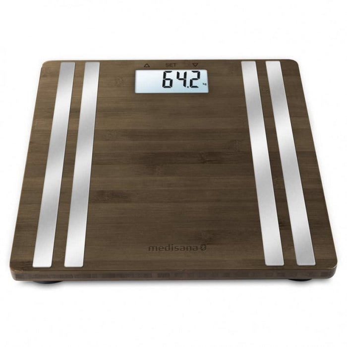 Medisana BS 552 Rectangle Bamboo, Silver Electronic personal scale