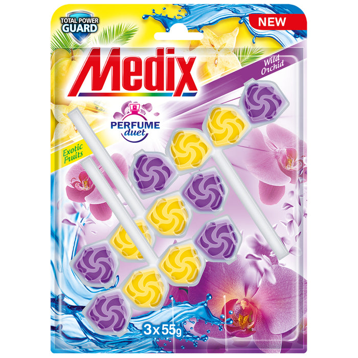 BLOCK FOR TOILET 3 PCS. FRUIT&ORCHID MEDIX