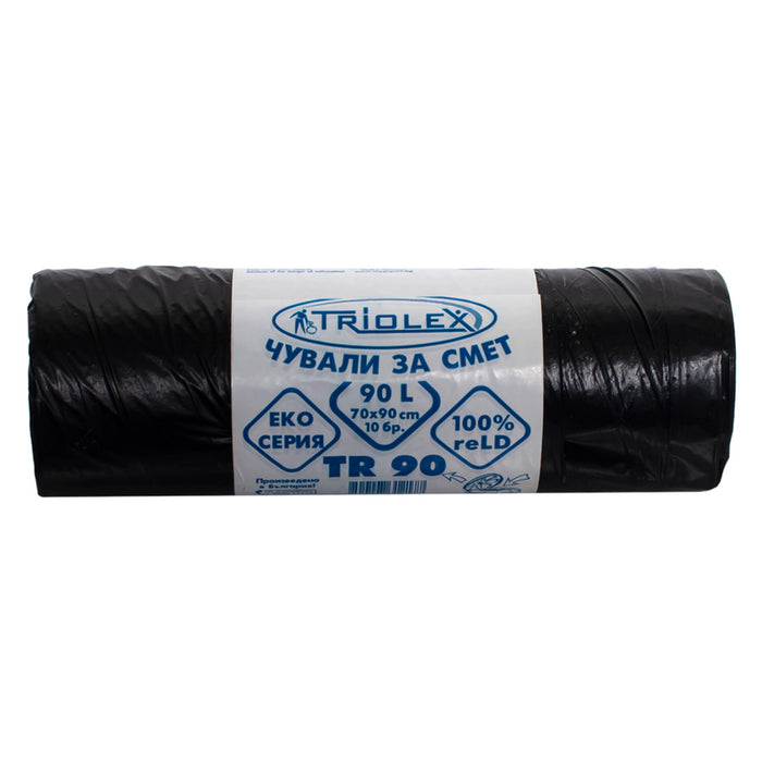 WASTE BAGS ROLL 90L 70 CM X 90 CM LDPE 10 PCS MEGAPORT