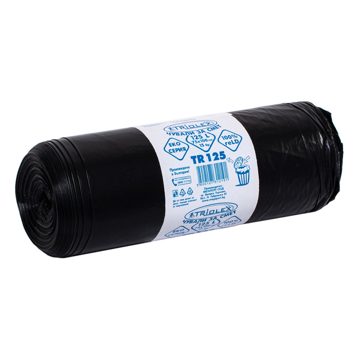 WASTE BAGS ROLL 125L 75 CM X 100 CM 15 PCS MEGAPORT