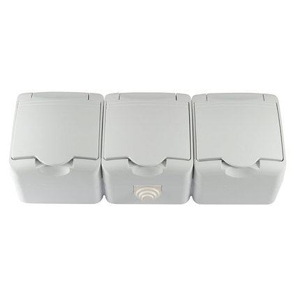 CONTACT IP44 TRIPLE WHITE MELOPLAM TONI