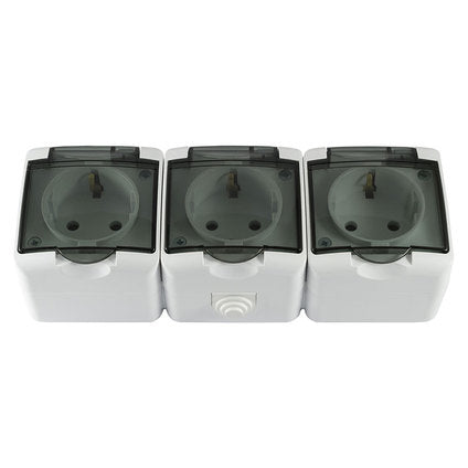 CONTACT IP44 TRIPLE WHITE/TRANSPARENT COVER MELOPLAM TONI