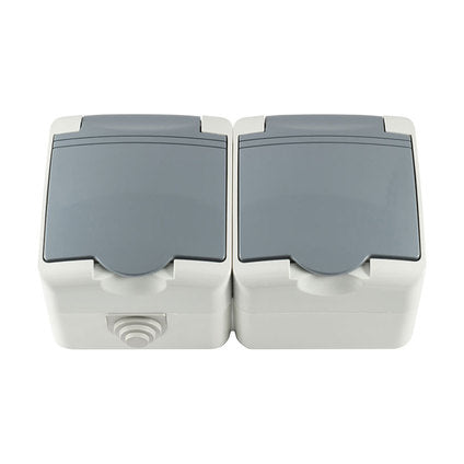 CONTACT IP44 DOUBLE GRAY MELOPLAM TONI