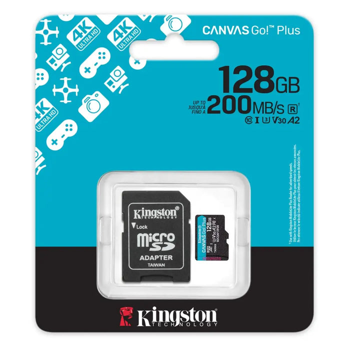 Memory card Kingston Canvas Go! Plus Gen4 microSDXC 128GB - Памети SD<<<Памети<<<Компоненти<<<ALSO&&&Карти памет<<<Фото