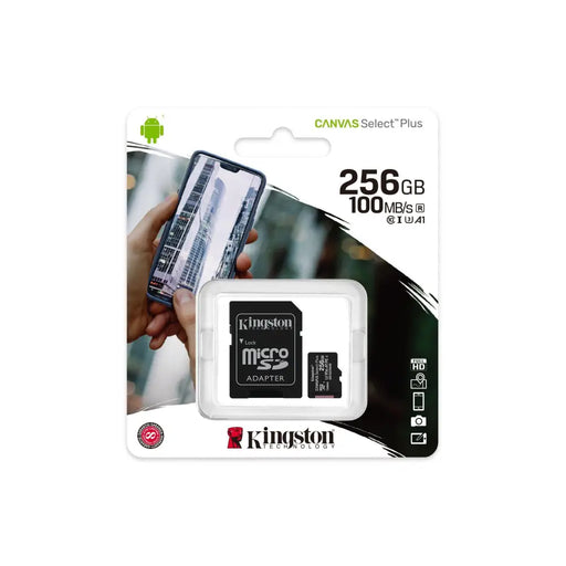 Memory card Kingston Canvas Select Plus microSDXC 256GB - Памети SD<<<Памети<<<Компоненти<<<ALSO&&&Карти памет<<<Фото и
