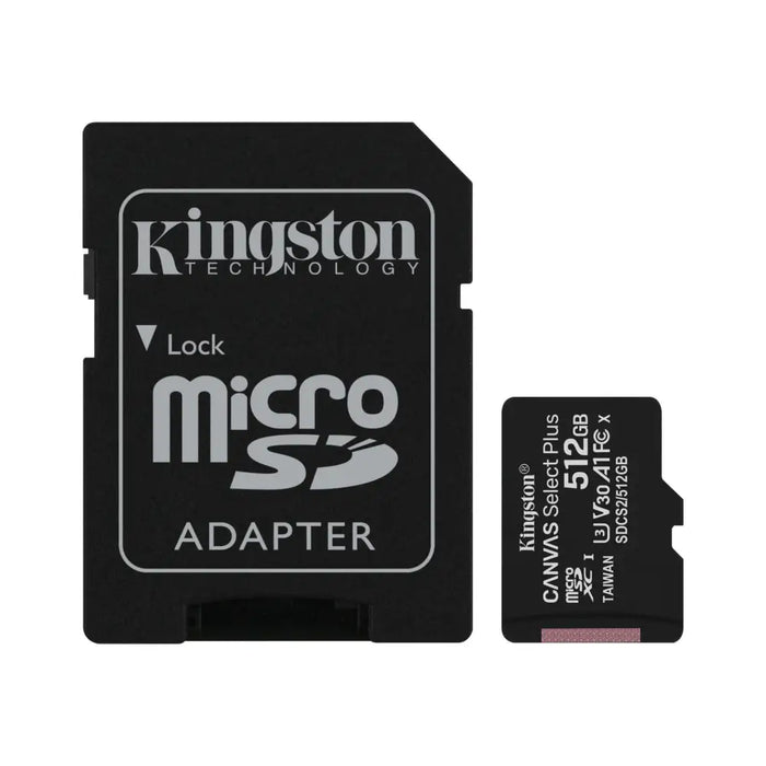 Memory card Kingston Canvas Select Plus microSDXC 512GB - Памети SD<<<Памети<<<Компоненти<<<ALSO&&&Карти памет<<<Фото и