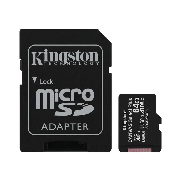 Memory card Kingston Canvas Select Plus microSDXC 64GB - Памети SD<<<Памети<<<Компоненти<<<ALSO&&&Карти памет<<<Фото и