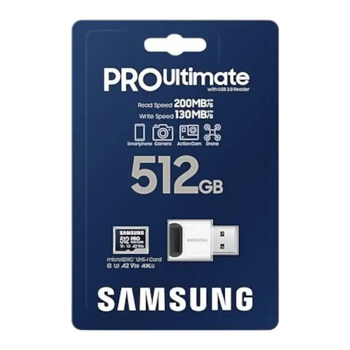 Memory card Samsung microSDXC PRO Ultimate 200 MB/s UHS-I/U3 (MB-MY512SB/WW) - Memory cards<<<GSM