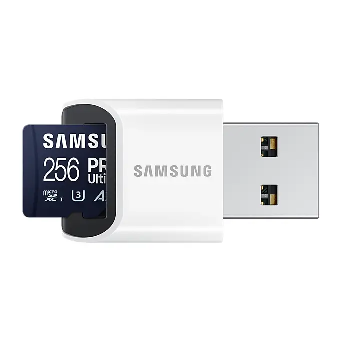 Memory card Samsung PRO Ultimate microSDXC UHS-I 256GB USB reader - Карти памет<<<Фото и видео