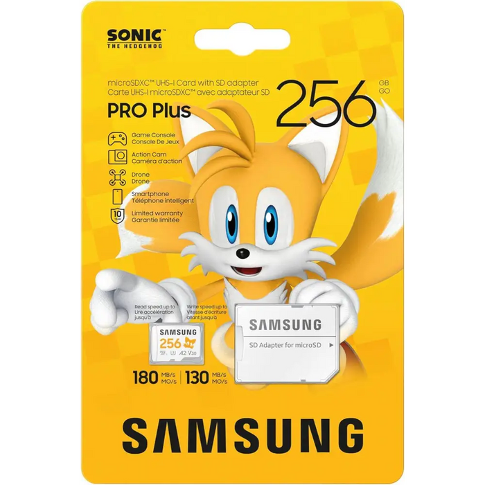 Memory card Samsung SONIC PRO PLUS microSDXC UHS-I 256GB Adapter - Карти памет<<<Фото и видео аксесоари<<<ValiAPI