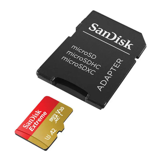 Memory card SANDISK EXTREME microSDXC 128 GB 190/90 MB/s UHS-I U3 ActionCam (SDSQXAA-128G-GN6AA) - Memory cards<<<GSM