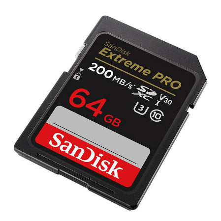 Memory card SANDISK EXTREME PRO SDXC 64GB 200/90 MB/s UHS-I U3 (SDSDXXU-064G-GN4IN) - Memory cards<<<GSM