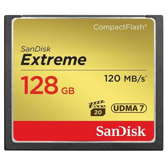 Memory card SANDISK Extreme® CompactFlash® Memory Card 128Gb - Карти памет<<<Фото и видео аксесоари<<<ValiAPI