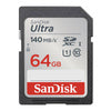 Memory card SANDISK ULTRA SDXC 64GB 140MB/s UHS-I Class 10 (SDSDUNB-064G-GN6IN) - Memory cards<<<GSM