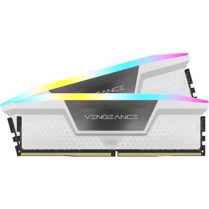 Memory Corsair Vengeance White RGB 32GB(2x16GB) DDR5 5200MHz CMH32GX5M2B5200C40W - Памети за настолни