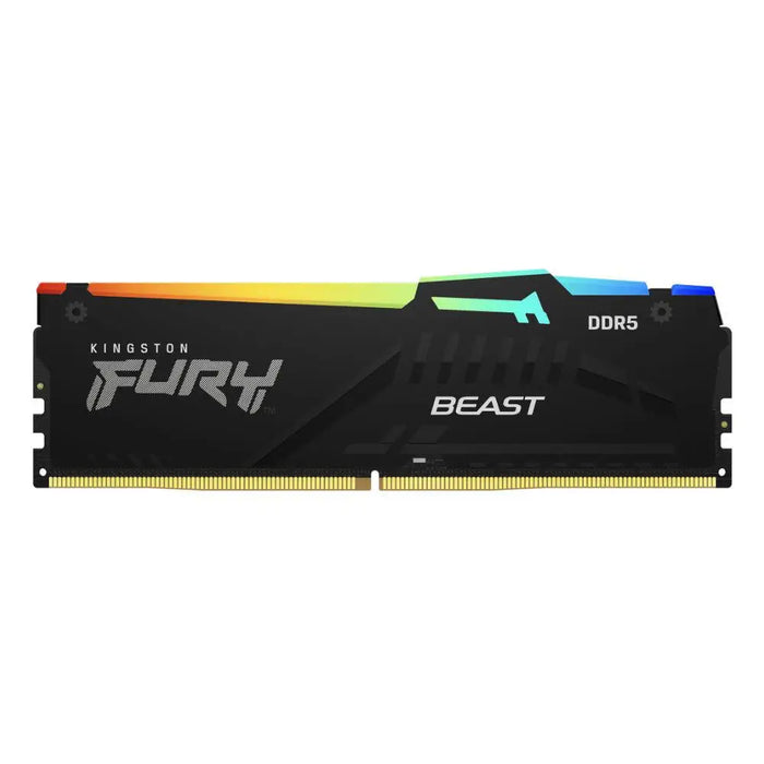 Memory Kingston FURY Beast Black RGB 64GB(2x32GB) DDR5 6000MHz - Памети за настолни