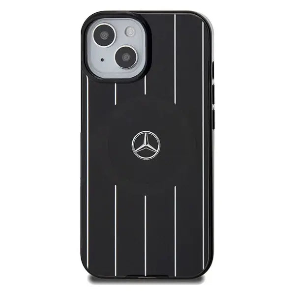 Mercedes Double Layer Crossed Lines MagSafe case for iPhone 15 - black - Cell phone cases and covers<<<HurtelXML