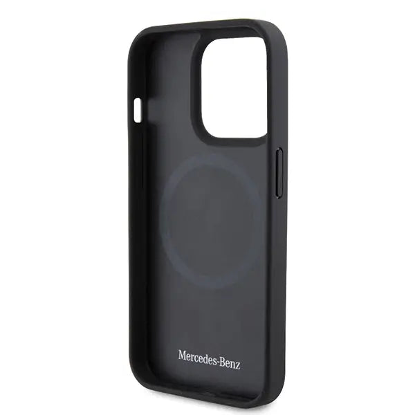 Mercedes Leather&Alu MagSafe case for iPhone 15 Pro Max - silver - Cell phone cases and covers<<<HurtelXML