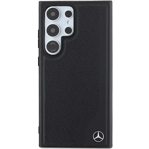 Mercedes Leather Debossed Line MagSafe case for Samsung Galaxy S24 Ultra - black - Cell phone cases