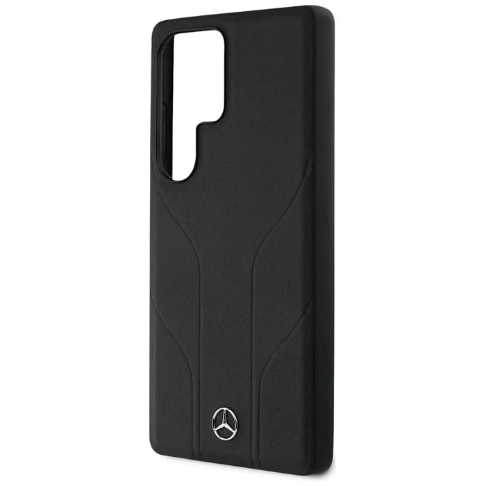Mercedes Leather Debossed Lines MagSafe case for Samsung Galaxy S25 Ultra - black - Cell phone cases