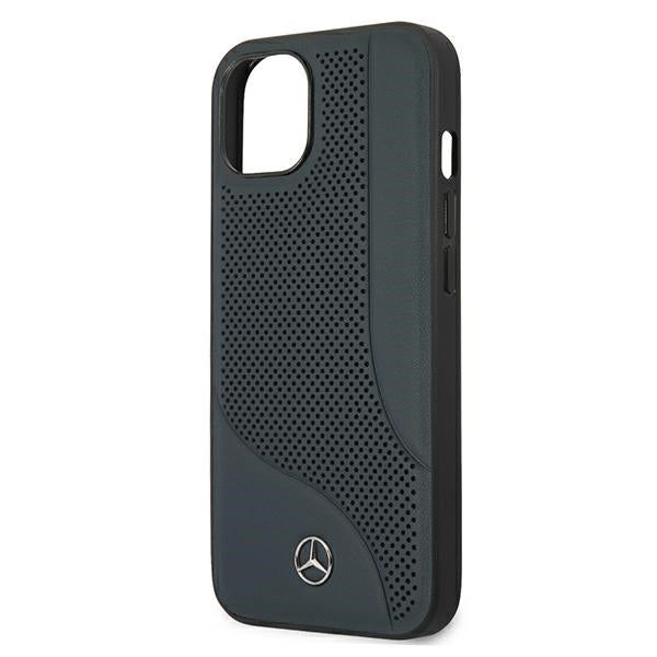 Mercedes Leather Perforated Area Case for iPhone 13 mini - Navy Blue - Cell phone cases and covers<<<HurtelXML