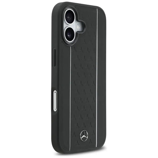 Mercedes Leather Star Pattern Stripes MagSafe case for iPhone 17 - black - Cell phone cases and covers<<<HurtelXML