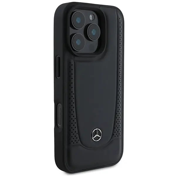 Mercedes Leather Urban Case for iPhone 16 Pro Max - Black - Cell phone cases and covers<<<HurtelXML