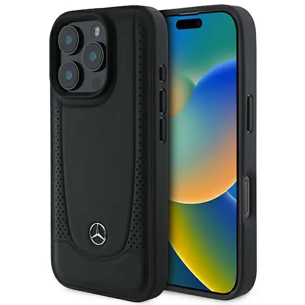Mercedes Leather Urban Case for iPhone 16 Pro Max - Black - Cell phone cases and covers<<<HurtelXML
