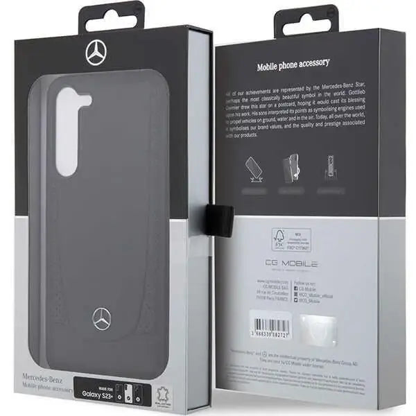 Mercedes Leather Urban case for Samsung Galaxy S23+ - black - Cell phone cases and covers<<<HurtelXML