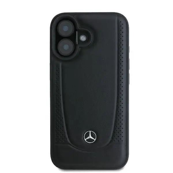 Mercedes Leather Urban iPhone 16 Plus Case - Black - Cell phone cases and covers<<<HurtelXML