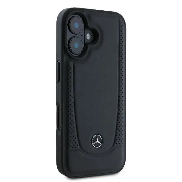 Mercedes Leather Urban iPhone 16 Plus Case - Black - Cell phone cases and covers<<<HurtelXML